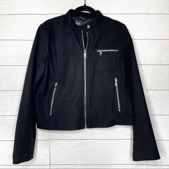 Gap | True Black Full Zip Biker Jacket - Picture 2 of 12